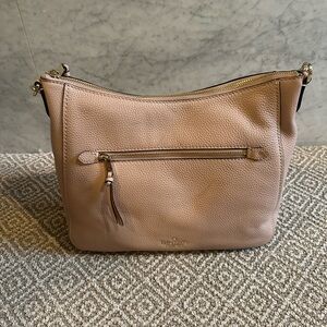 Kate Spade Beige Leather Hobo Bag
